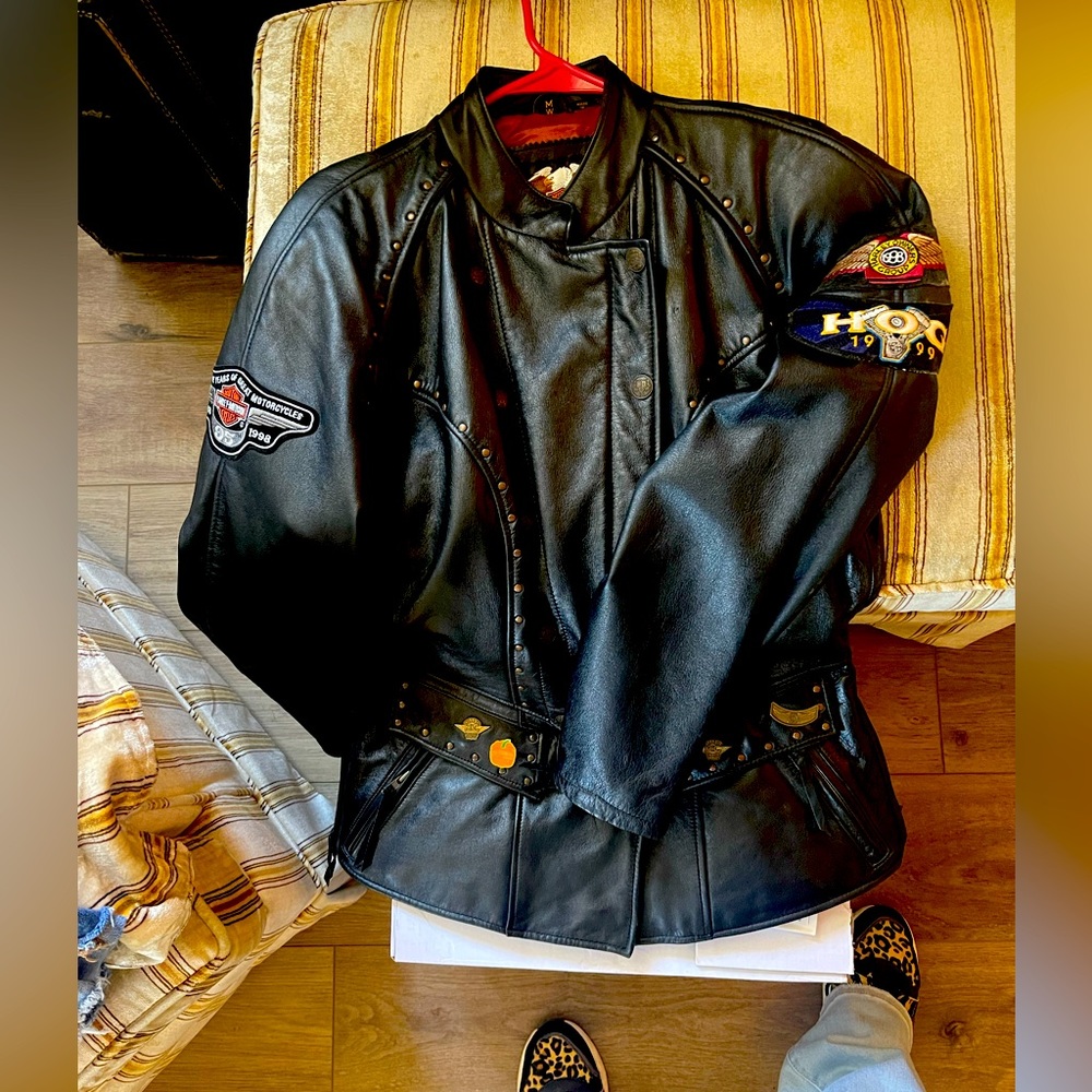 Harley Davidson Ladies Medium Leather Jacket Black